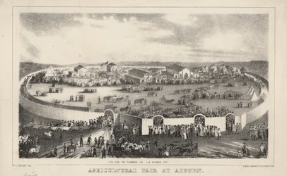 Agricultural Fair at Auburn, litho by G. and W. Endicott